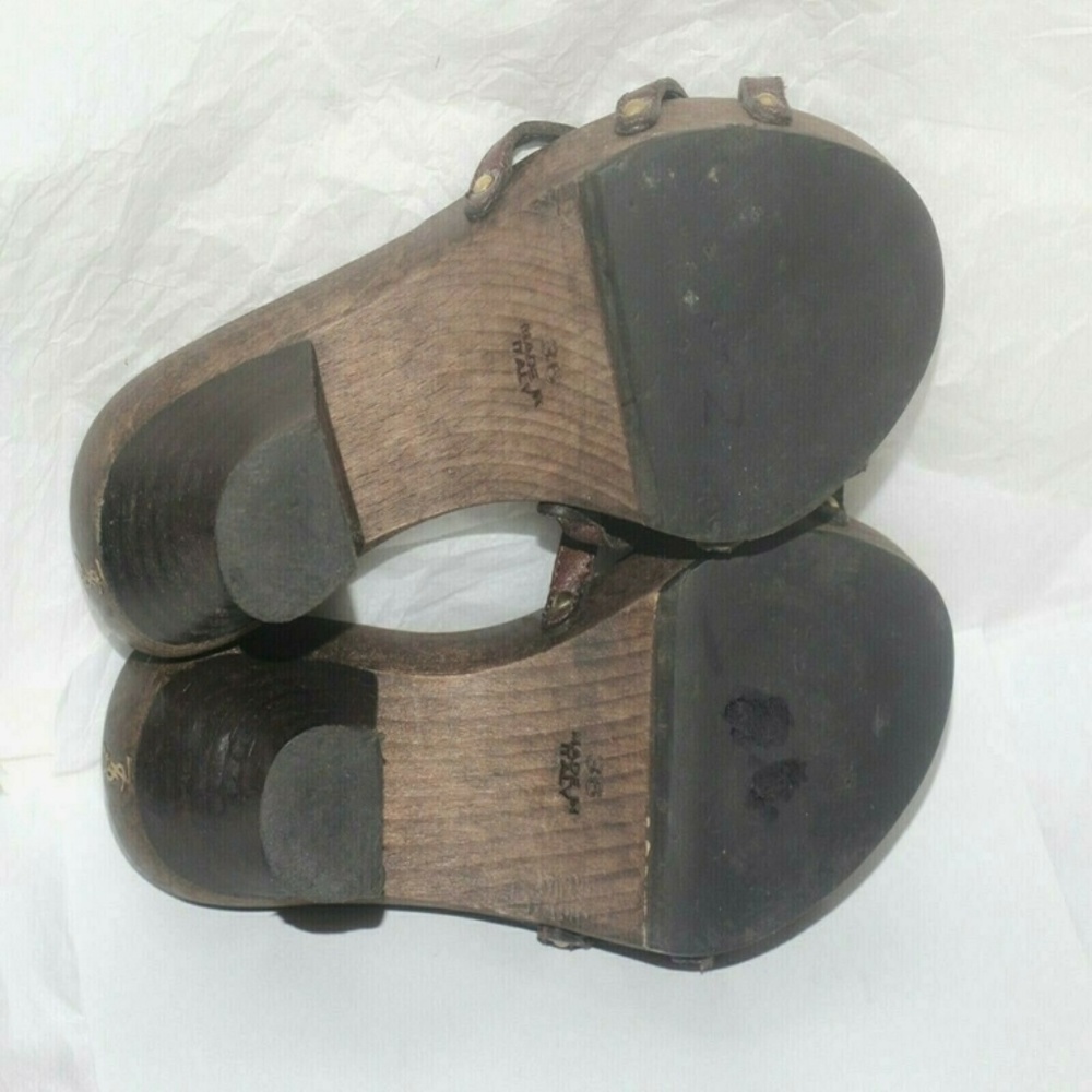 women's Yves Saint Laurent Wooden Sandals Italy 36 - Picture 4 of 8